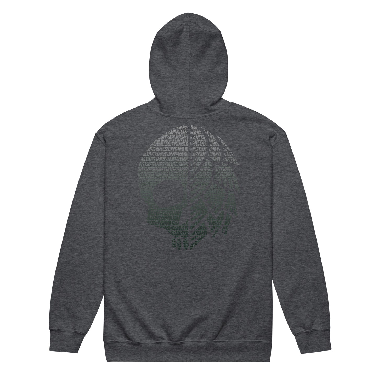 Bad Batch Brewing Zip Up Fleece Hoodie - Heather Gray